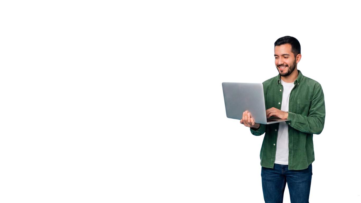 Persona trabajando en su laptop